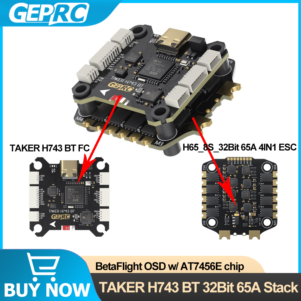 GEPRC TAKER H743 BT 32Bit 65A  - Drone Racing Esc incelemesi ve fiyatı